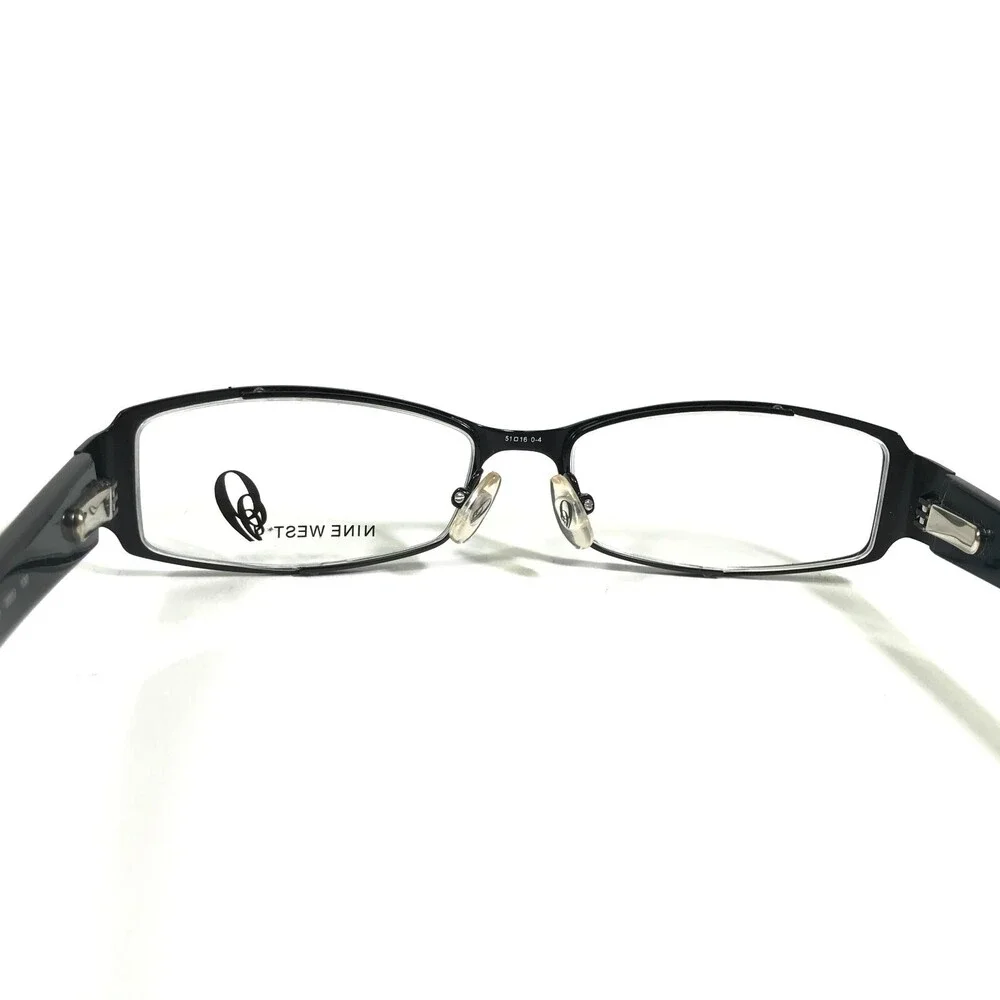 Nine West Eyeglasses Frames NW415 0003 Black Grey Rectangular 51-16-130